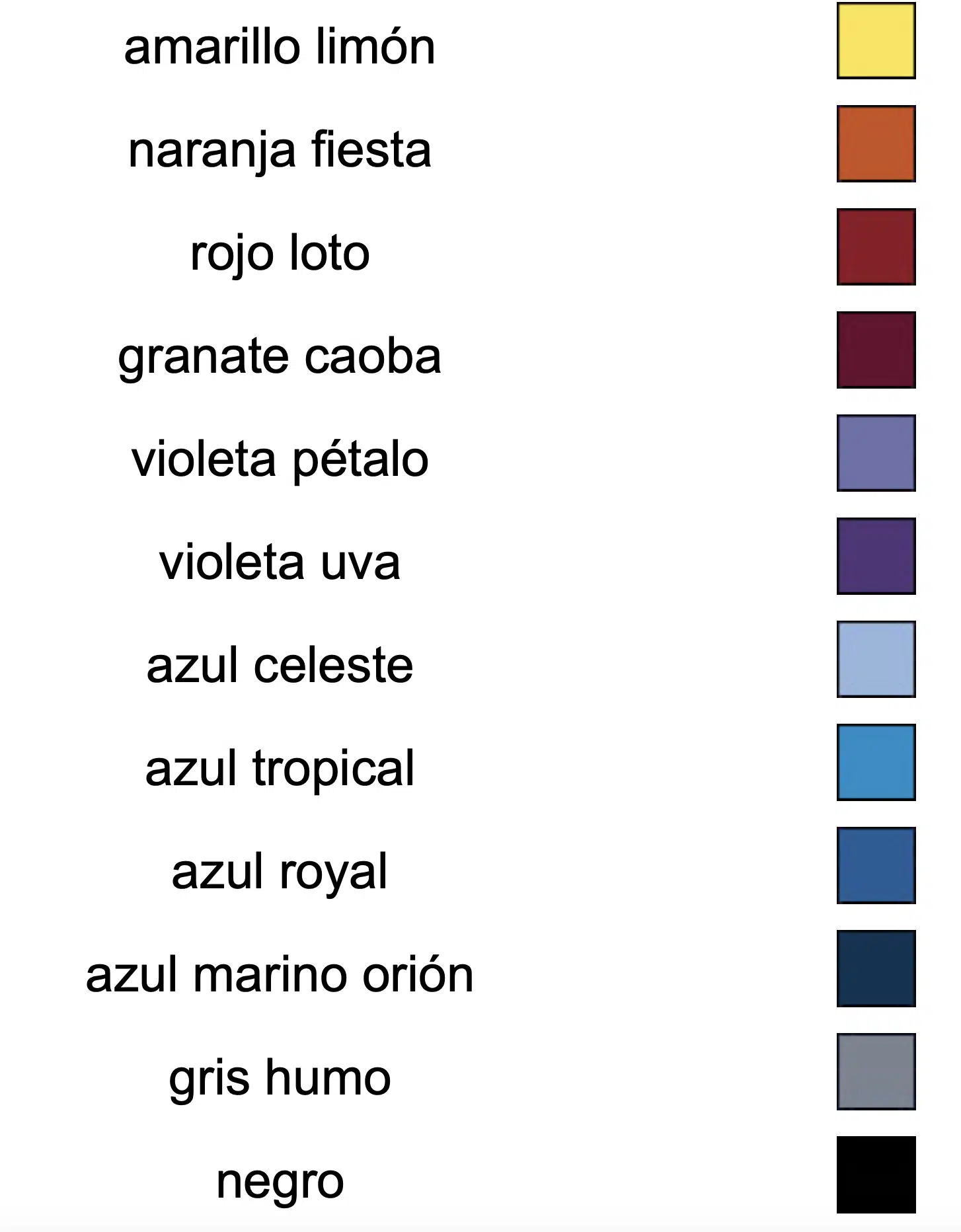 colores disponibles para los portatrajes
