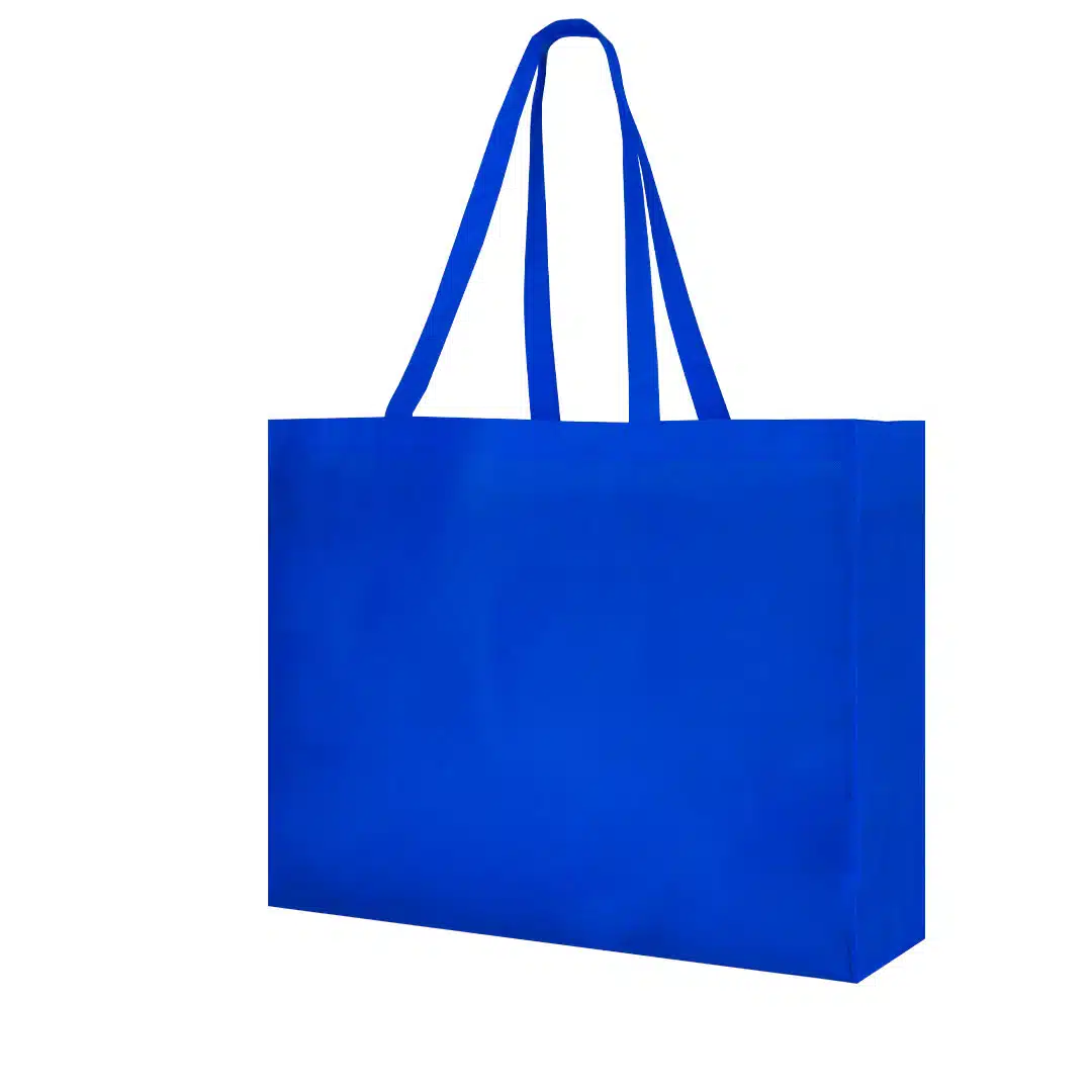 bolsa tejido sin tejer grande azul